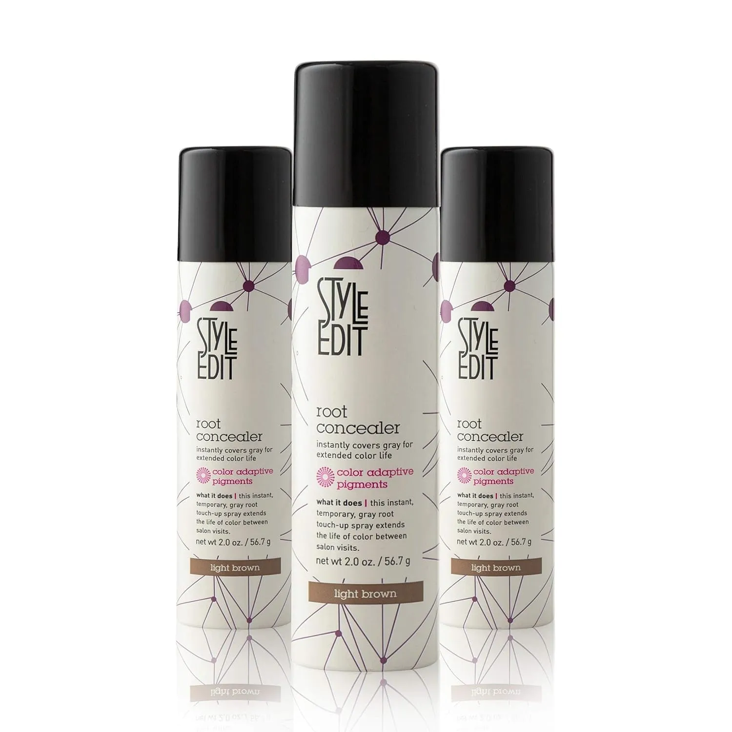 Medium Brown Root Concealer - Touch up Spray for Medium Brown Hair Color - Temporary Instantly Covers Grey Hair, Pack of 1