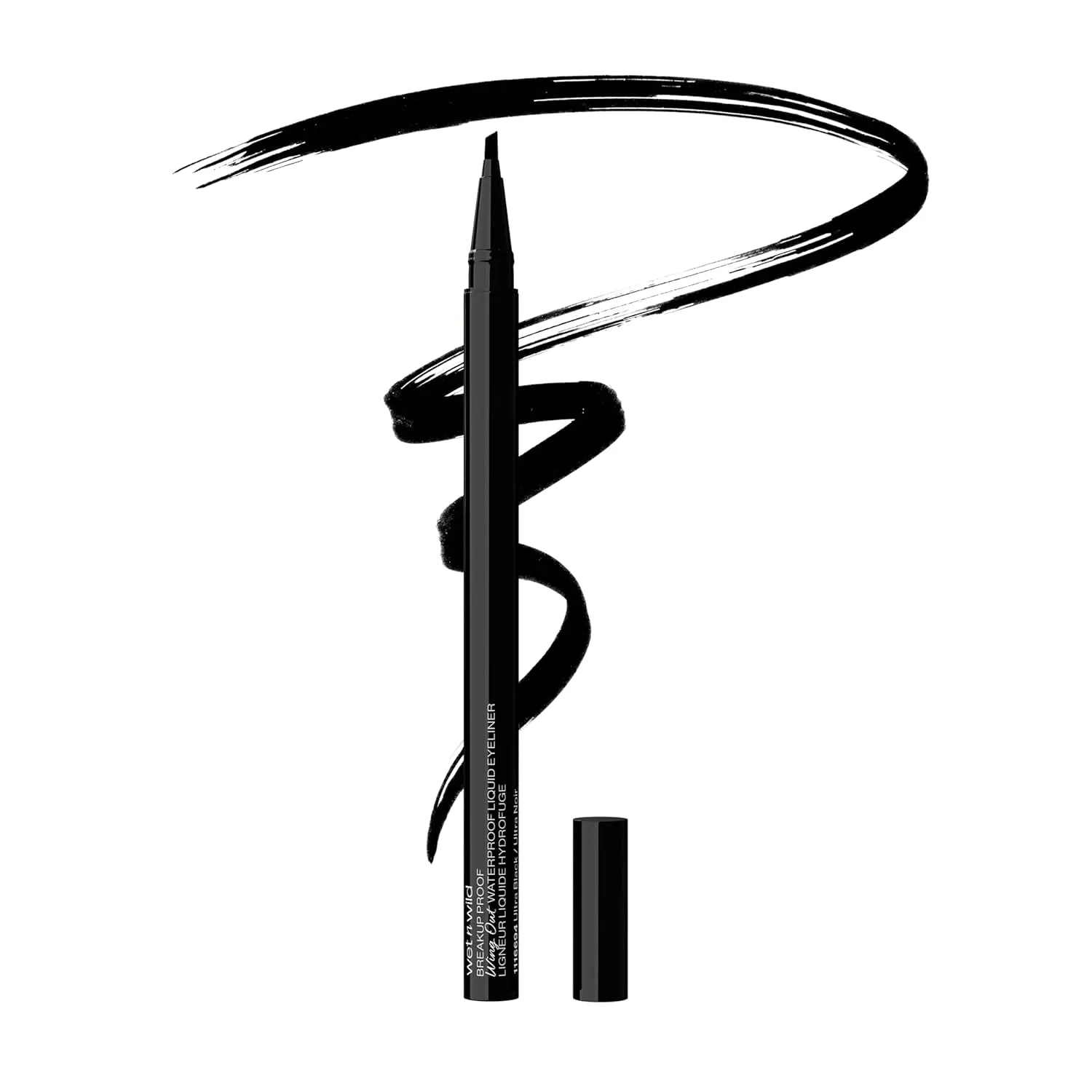 Mega Last Breakup Proof Liquid Eyeliner - Ultra-Fine Brush, Waterproof, 16-Hour Long-Lasting Wear- Cruelty-Free & Vegan - Black