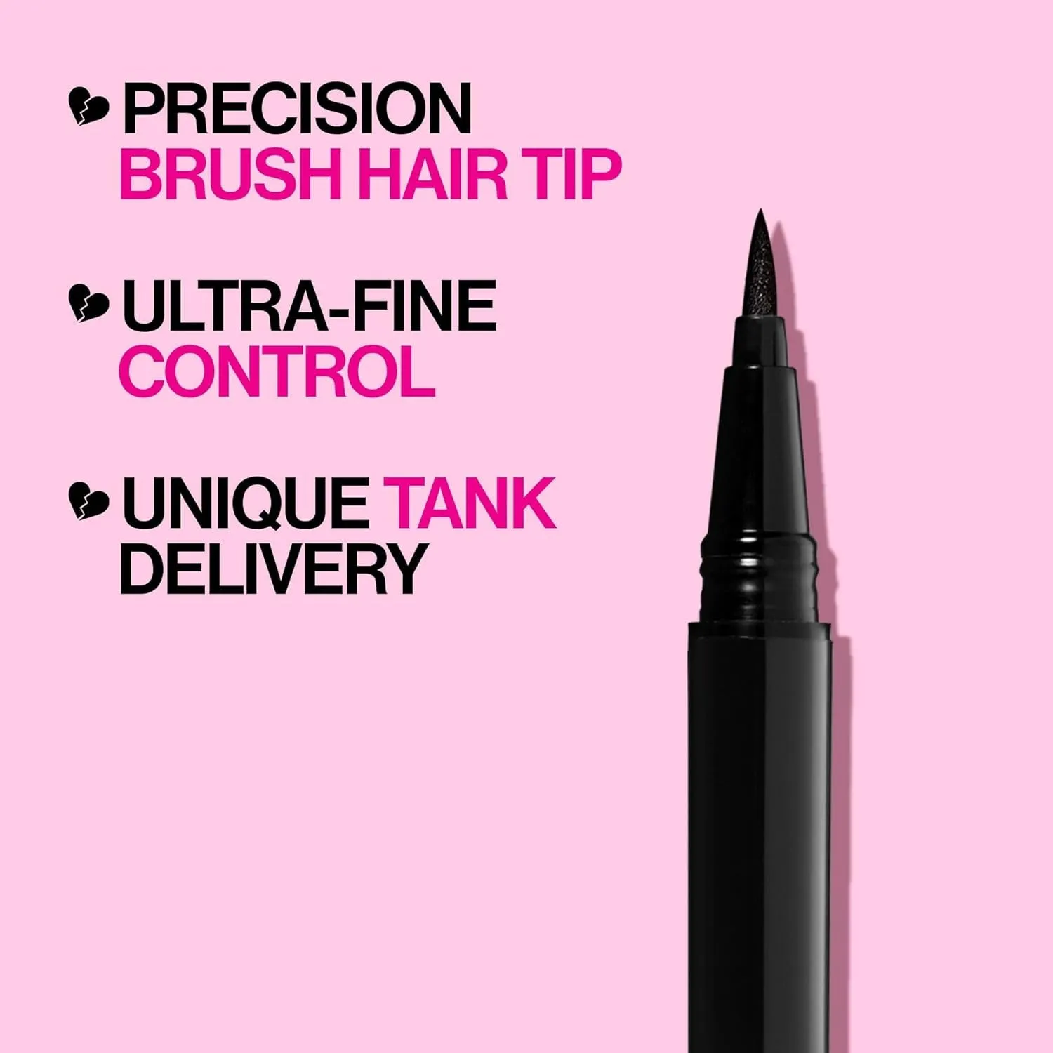 Mega Last Breakup Proof Liquid Eyeliner - Ultra-Fine Brush, Waterproof, 16-Hour Long-Lasting Wear- Cruelty-Free & Vegan - Black