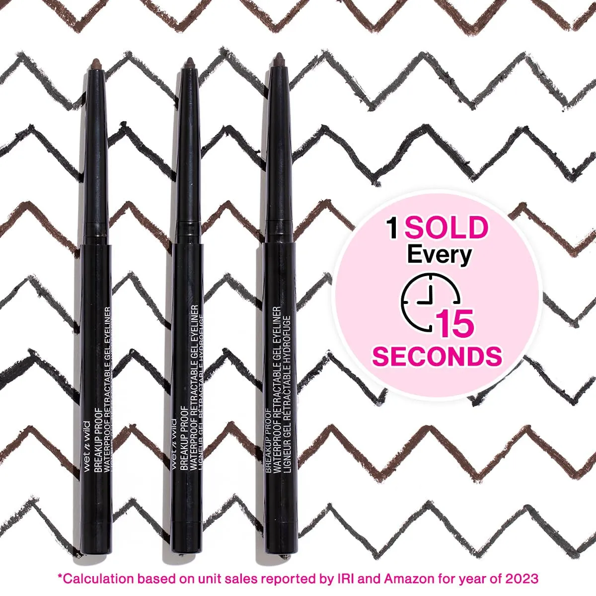 Mega Last Breakup Proof Retractable Eyeliner - Waterproof 16-Hour Long-Lasting Wear, Cruelty-Free & Vegan - Dark Brown