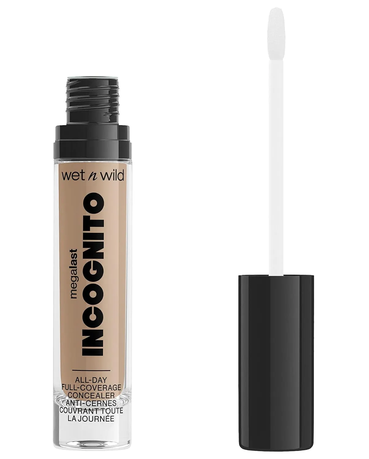 Mega Last Incognito All-Day Full Coverage Liquid Matte Concealer, Light Beige, 0.18 Ounce