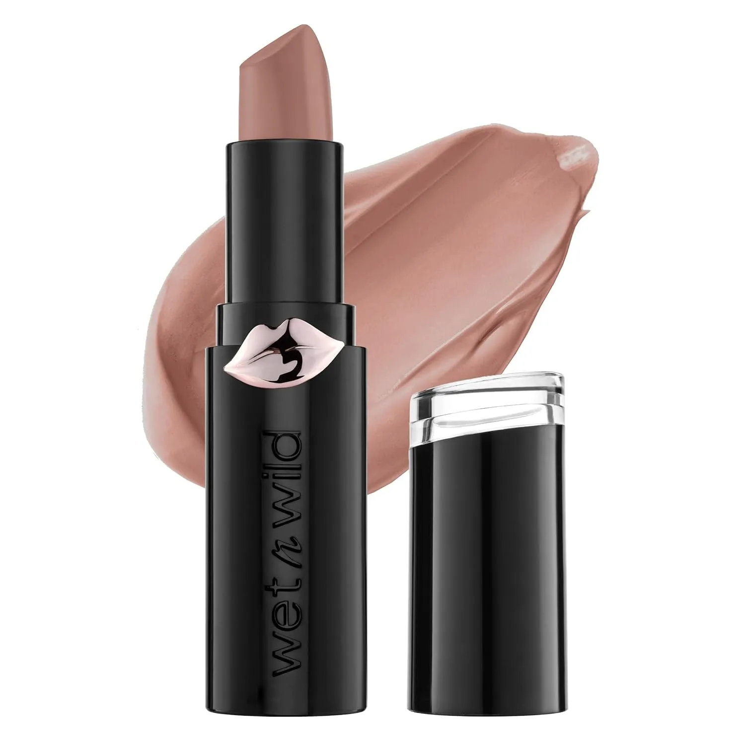 Mega Last Matte Lip Color, Semi Matte Hyaluronic Acid Infused, Long Lasting Full Coverage for a Nourishing Pout, Cruelty-Free & Vegan - Never Nude