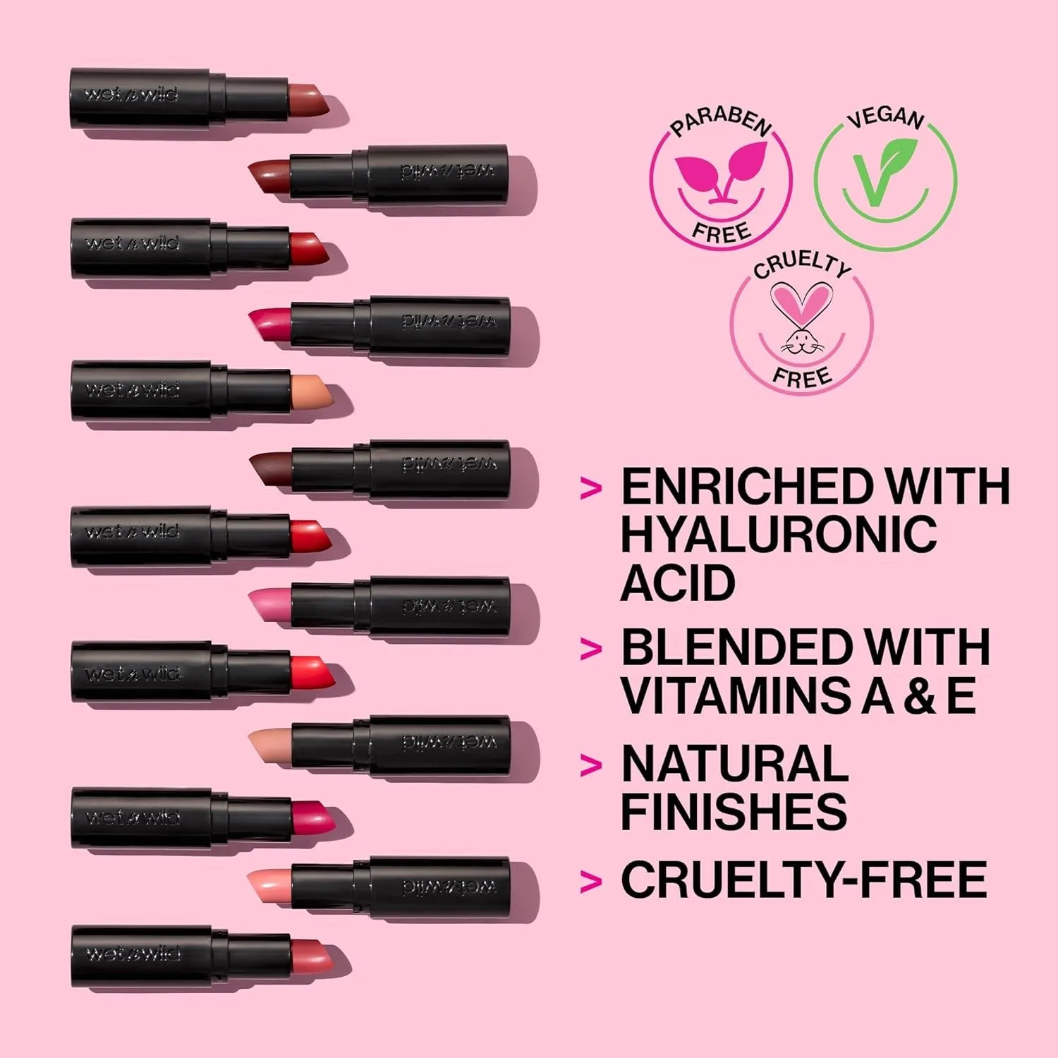 Mega Last Matte Lip Color, Semi Matte Hyaluronic Acid Infused, Long Lasting Full Coverage for a Nourishing Pout, Cruelty-Free & Vegan - Never Nude