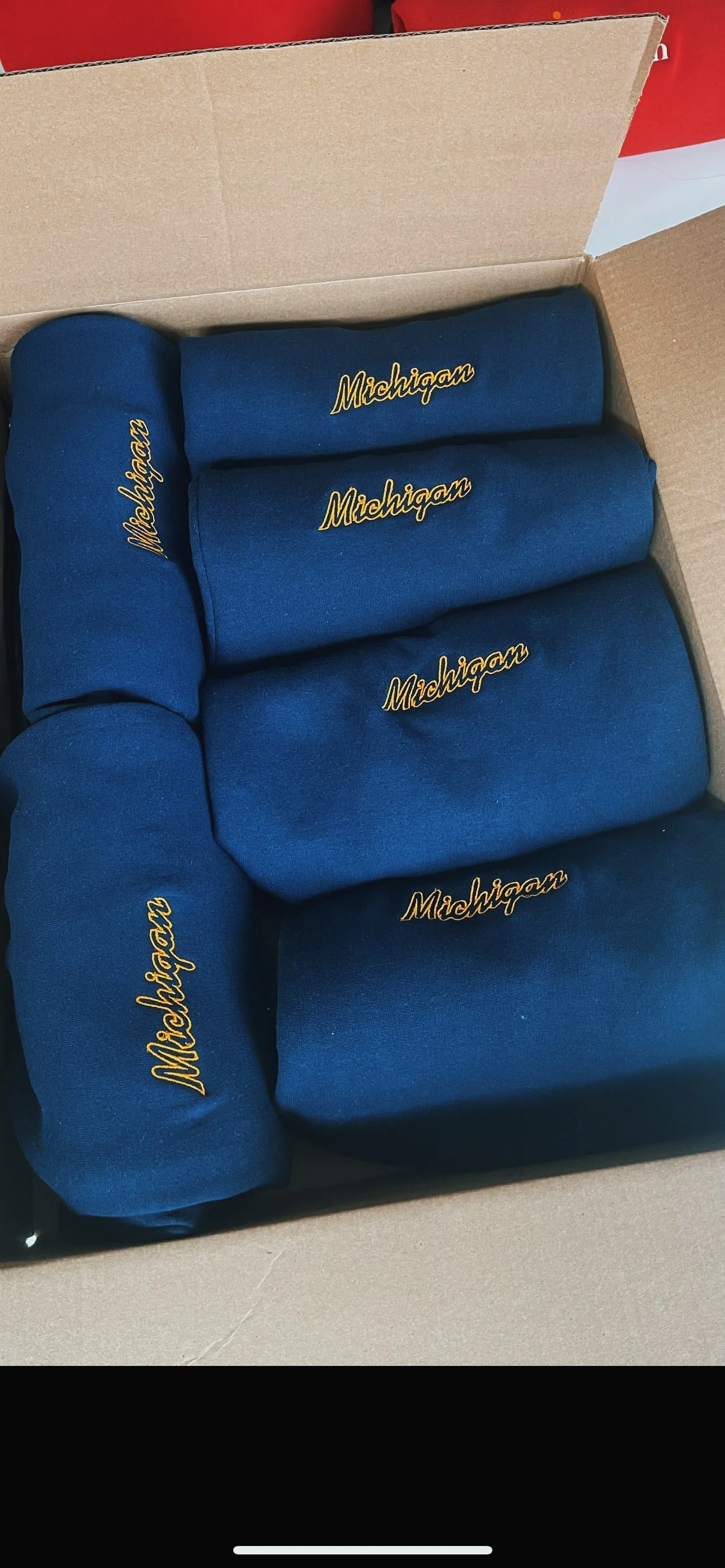 Michigan Embroidered Set Navy