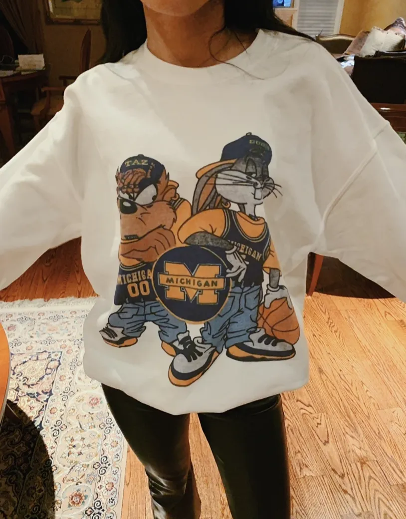 Michigan Looney Tunes Crewneck