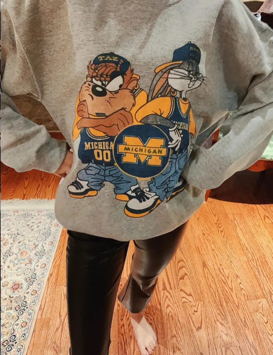 Michigan Looney Tunes Crewneck