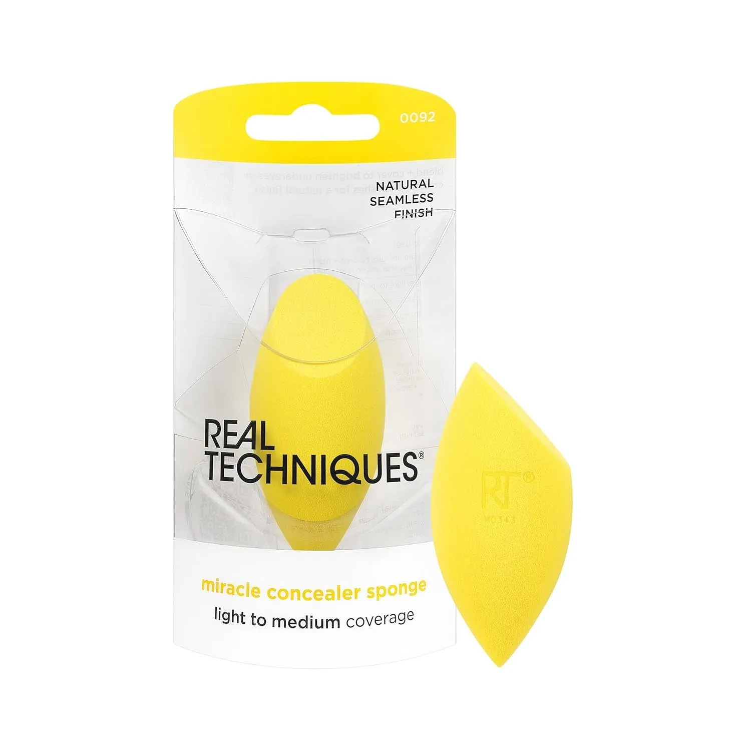 Miracle Complexion Sponge   Concealer Sponge Duo, Makeup Blending Sponges for Foundation & Concealer, Offers Light to Medium Coverage, Natural, Dewy Makeup, Latex-Free Foam 2 Count