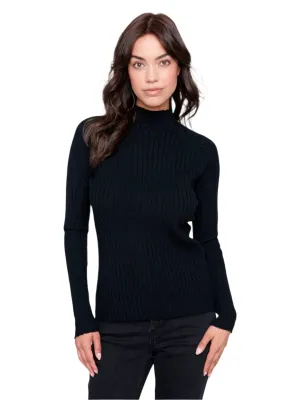 Mock Neck Ribbed Sweater
