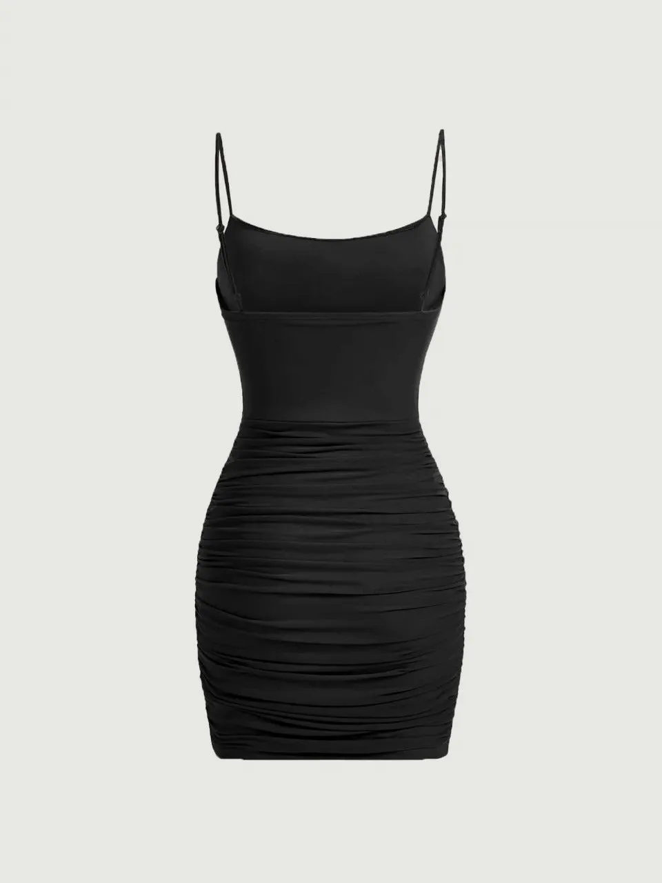 MOD Ruched Mesh Cami Bodycon Dress