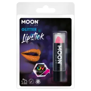 Moon Glow Neon Uv Glitter Lipstick, Pink