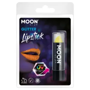 Moon Glow Neon Uv Glitter Lipstick, Yellow