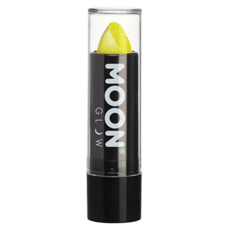 Moon Glow Neon Uv Glitter Lipstick, Yellow