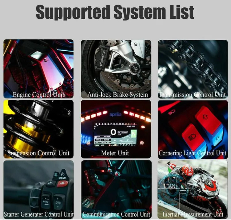 Motorcycle Diagnostic Scanner Professional Diagnostic Tool Kit With Adapters