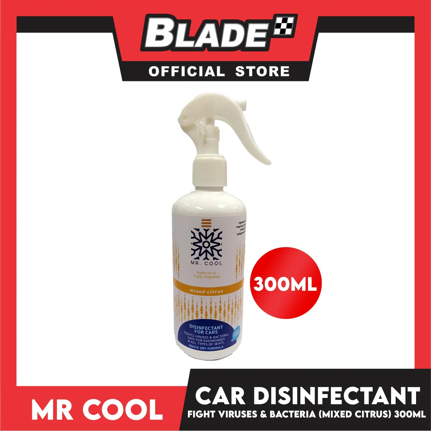 Mr. Cool Disinfectant for Cars 300ml (Mixed Citrus)