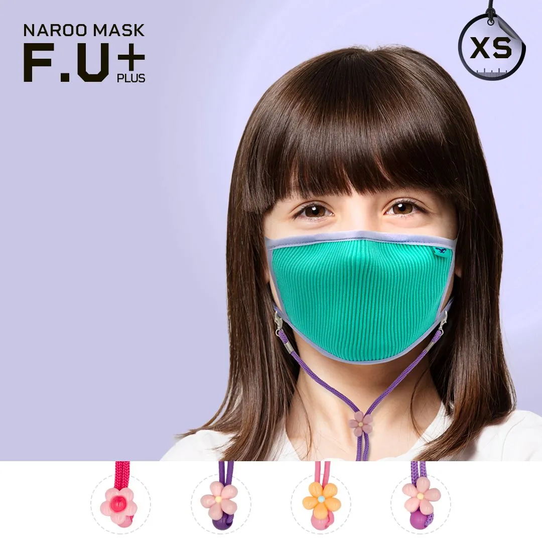 Máscaras Filtrante Lavable  KIDS Fu  Aqua (Incluye cordón ajustable)