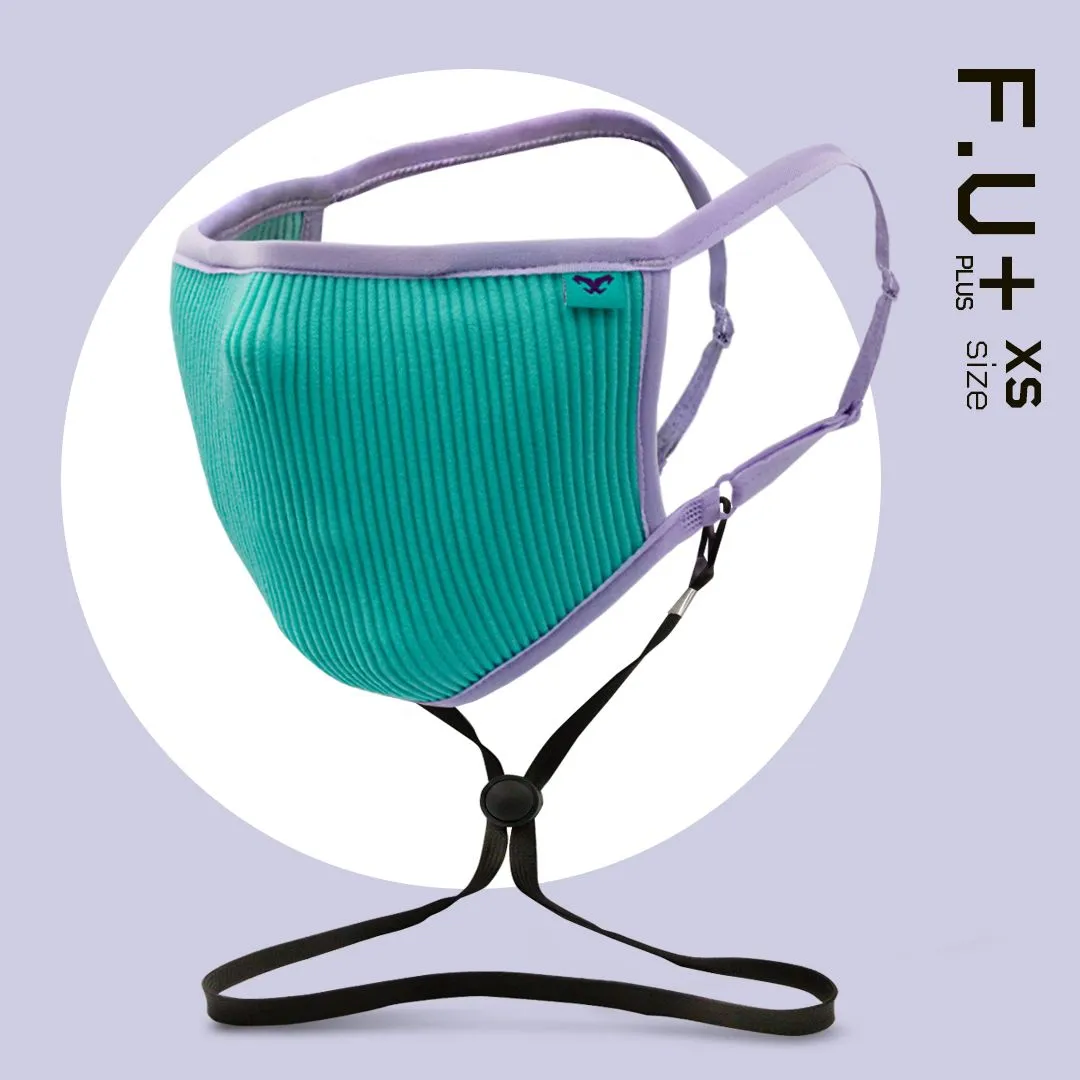 Máscaras Filtrante Lavable  KIDS Fu  Aqua (Incluye cordón ajustable)