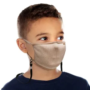 Máscaras Filtrante Lavable  KIDS Fu  Beige (Incluye cordón ajustable)