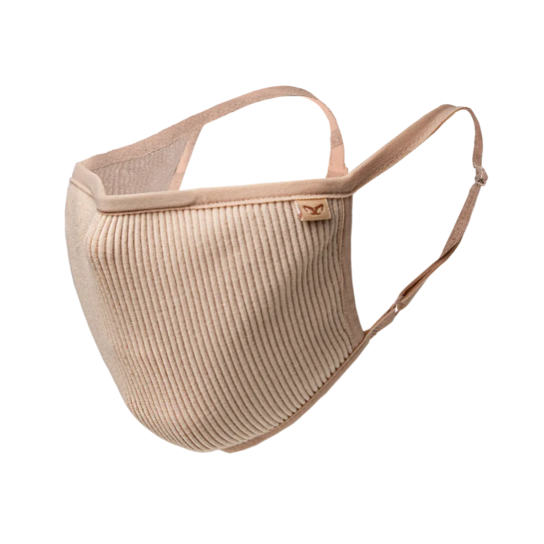 Máscaras Filtrante Lavable  KIDS Fu  Beige (Incluye cordón ajustable)