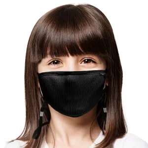 Máscaras Filtrante Lavable  KIDS Fu  Negra (Incluye cordón ajustable)