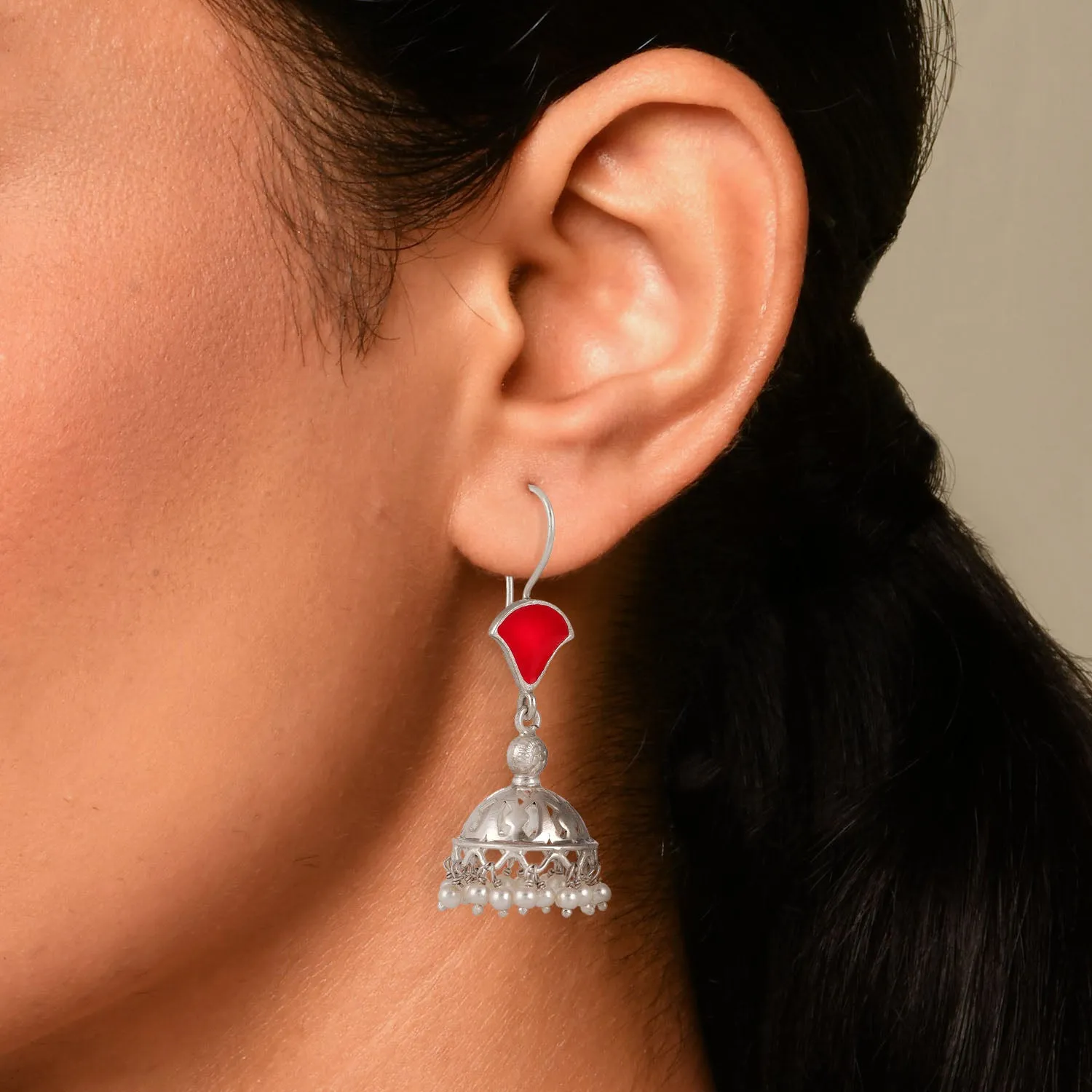 Naina Pink Jhumkis