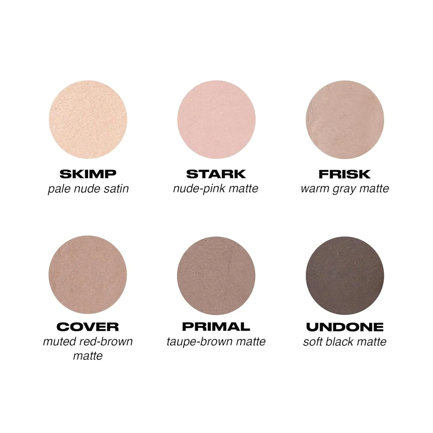 Naked 2 Basics Eyeshadow Palette, Velvety Matte Finish, 6 Nude Taupe & Brown Neutral Eye Shadows,Travel Mini Palette
