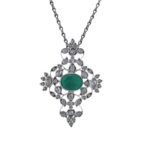 Nargis Necklace Green Onyx
