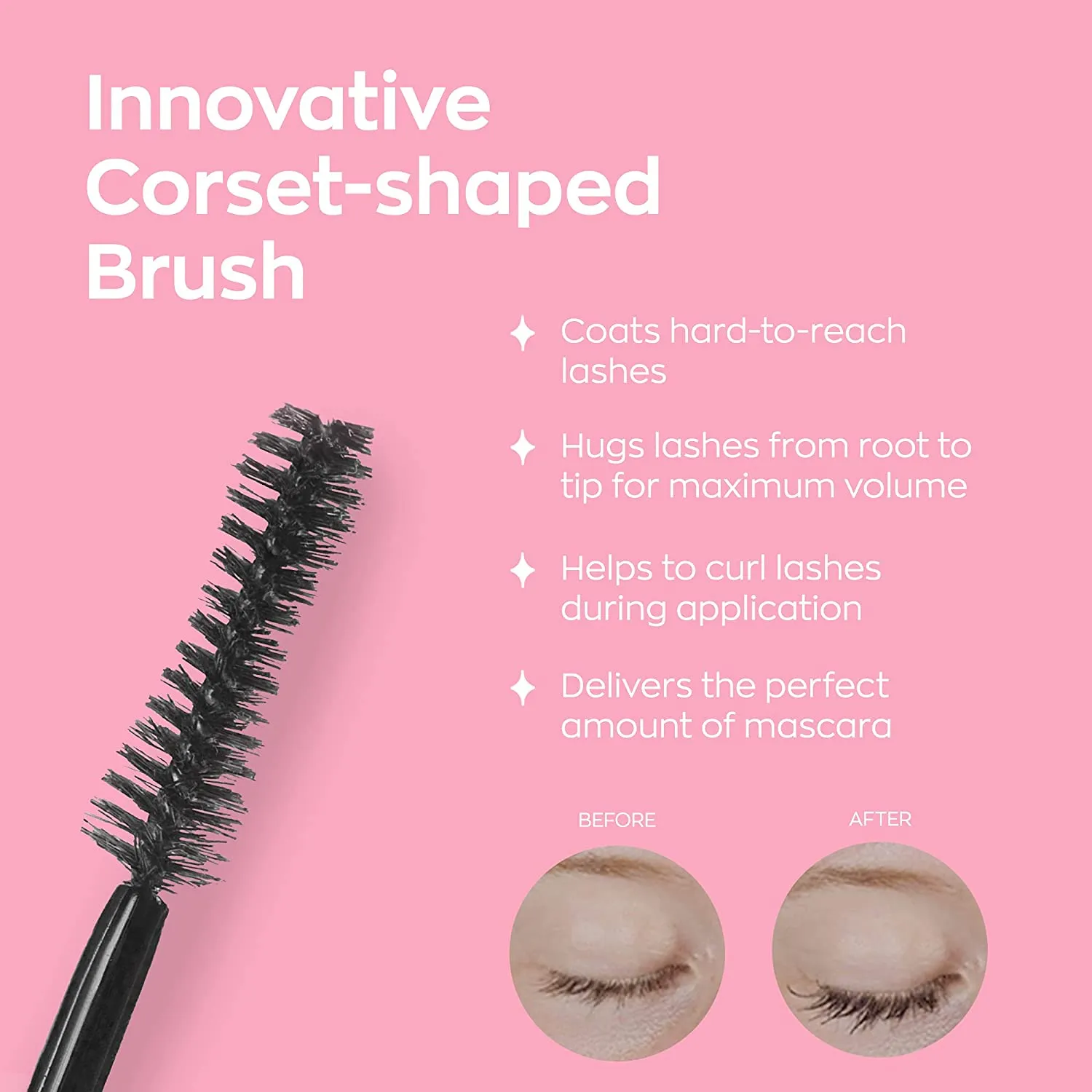 New Cruelty-Free Black Volumizing Smudge Proof Mascara: Elizabeth Mott It's So BIG Volumizing Mascara - Waterproof Liquid Lash Extending Mascara Tube with Hourglass Wand-No Clump, Curl (10ml)