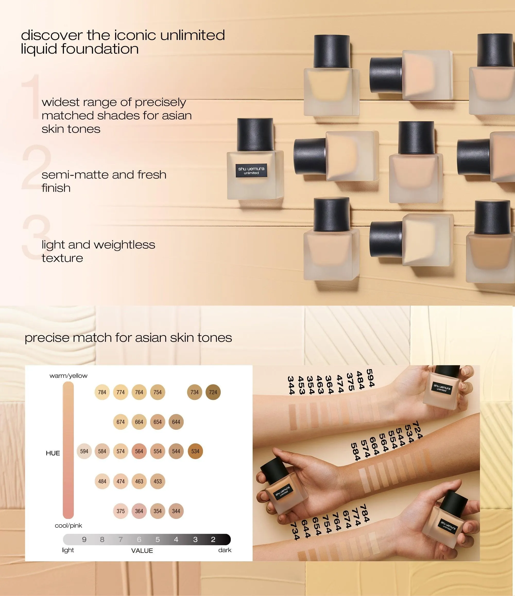 NEW Unlimited Breathable Lasting Foundation  - # 674 Light shell 35ml