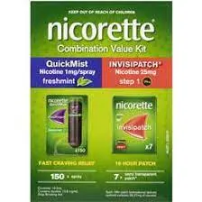 Nicorette Combination Value Kit 150 Sprays & 7 Patches
