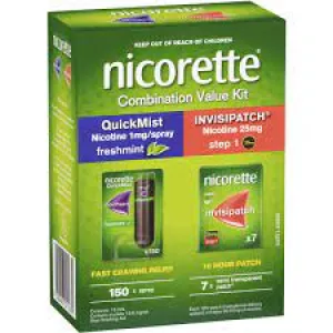 Nicorette Combination Value Kit 150 Sprays & 7 Patches