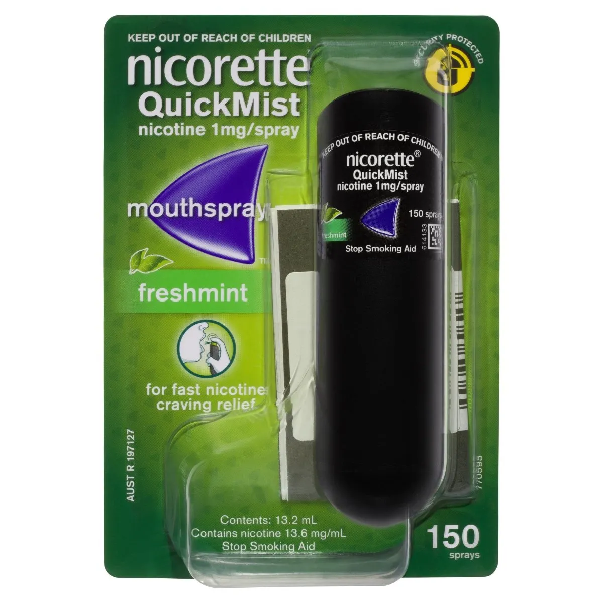 Nicorette Quit Smoking Mouth Spray Freshmint 150 Pack
