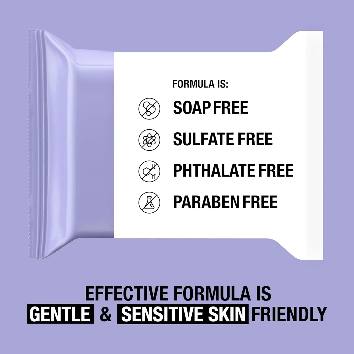Night Calming Makeup Remover Face Wipes, Nighttime Cleansing Towelettes Remove Sweat, Dirt & Makeup & Calms Skin, Hypoallergenic, 100% Plant Based Cloth, 50 Count (2 Packs of 25)