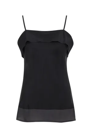 Now 60% OFF - Romy Sheer Bottom Cami Black