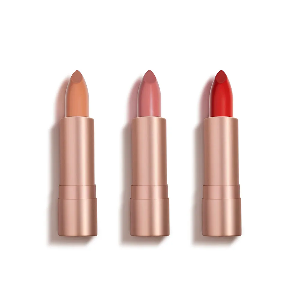 Nude, Pink & Red 3 Shade Lipstick Bundle