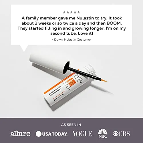 NULASTIN Lash Serum - Follicle Fortifying Conditioner | Eyelash Enhancers Treatment with Elastin — Promotes Appearance of Fuller, Thicker Looking Lashes, Safe for Extensions