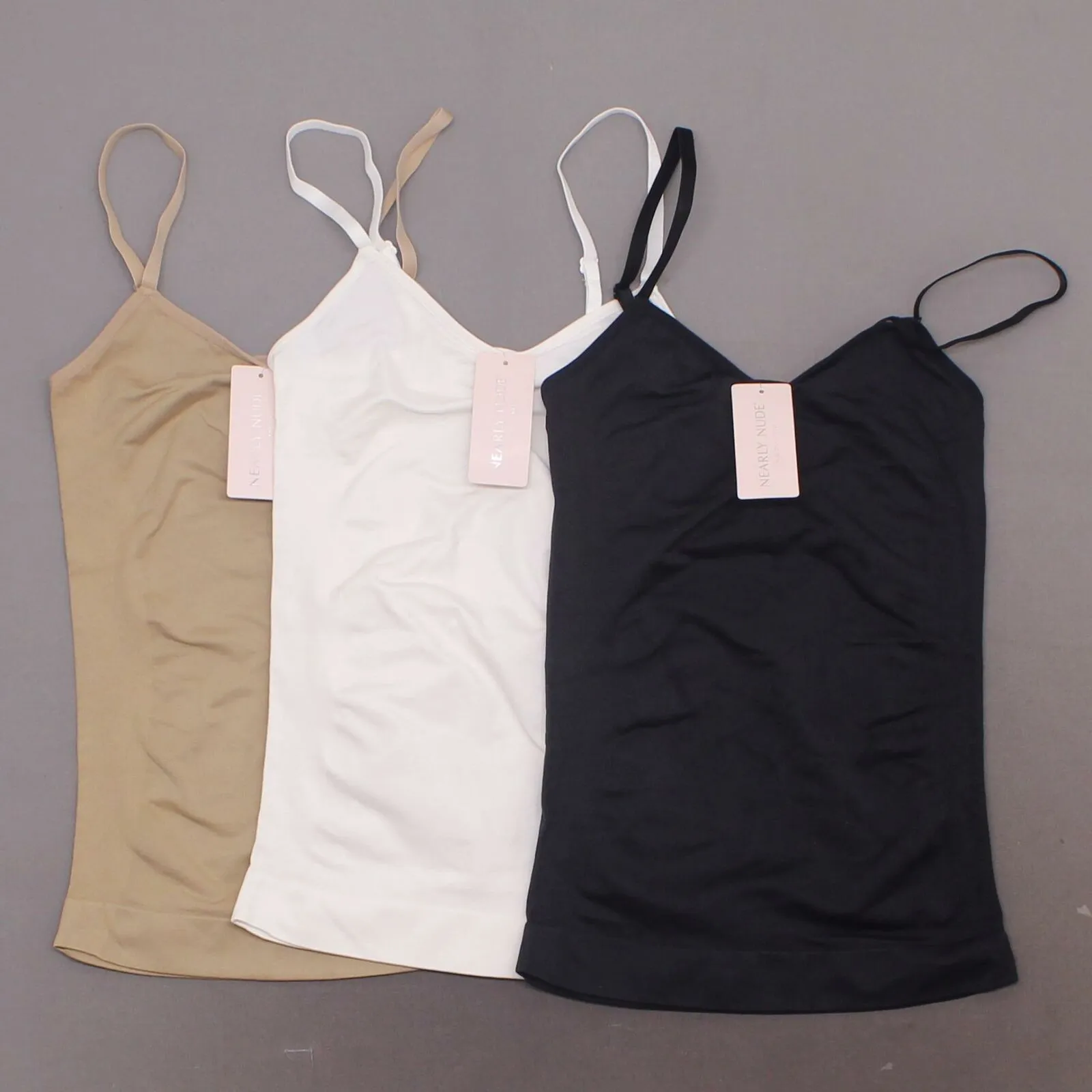 NWT Nearly Nude LOT OF 3 Smoothing Contouring Camisole Cami. 633582 XL/1X