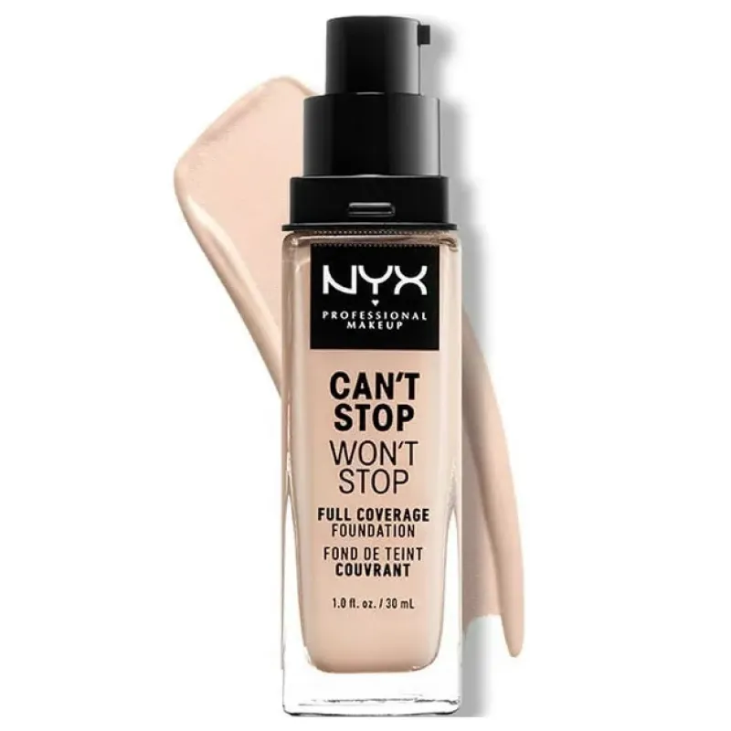 NYX Can't Stop Won't Stop Full Coverage Foundation - 1.3 Light Porcelain