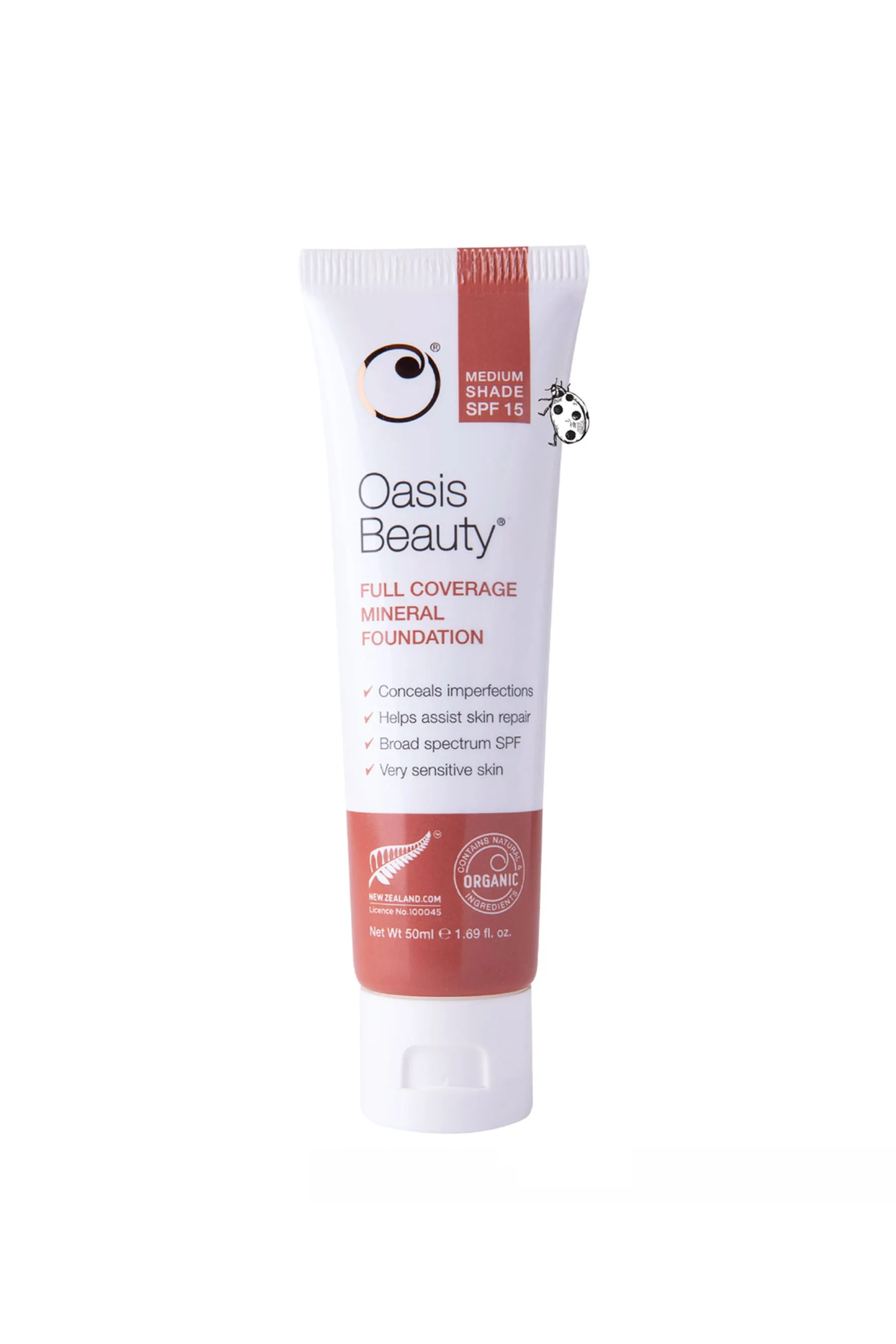 OASIS Full Coverage Mineral Foundation in Medium Shade SPF15 50ml