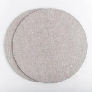 Oatmeal Linen Covered Placemat -Set of 2