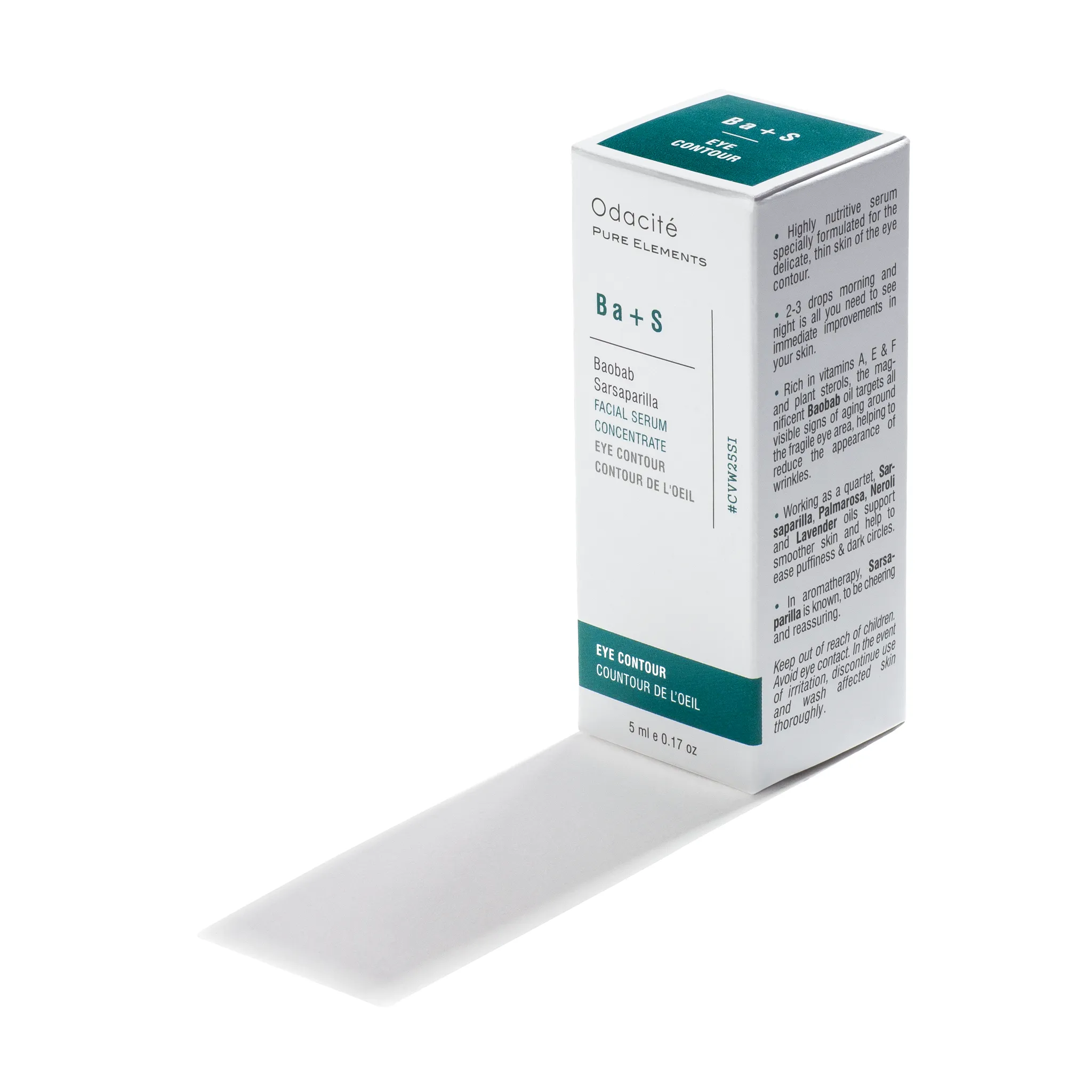 Odacite | Ba S | Eye Contour Baobab Sarsaparilla Serum Concentrate With Rollerball - 0.17oz