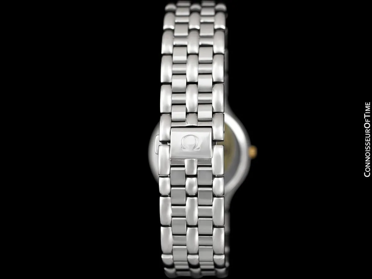 Omega De Ville "Symbol" Mens Quartz Dress Watch - Stainless Steel & Solid 18K Gold