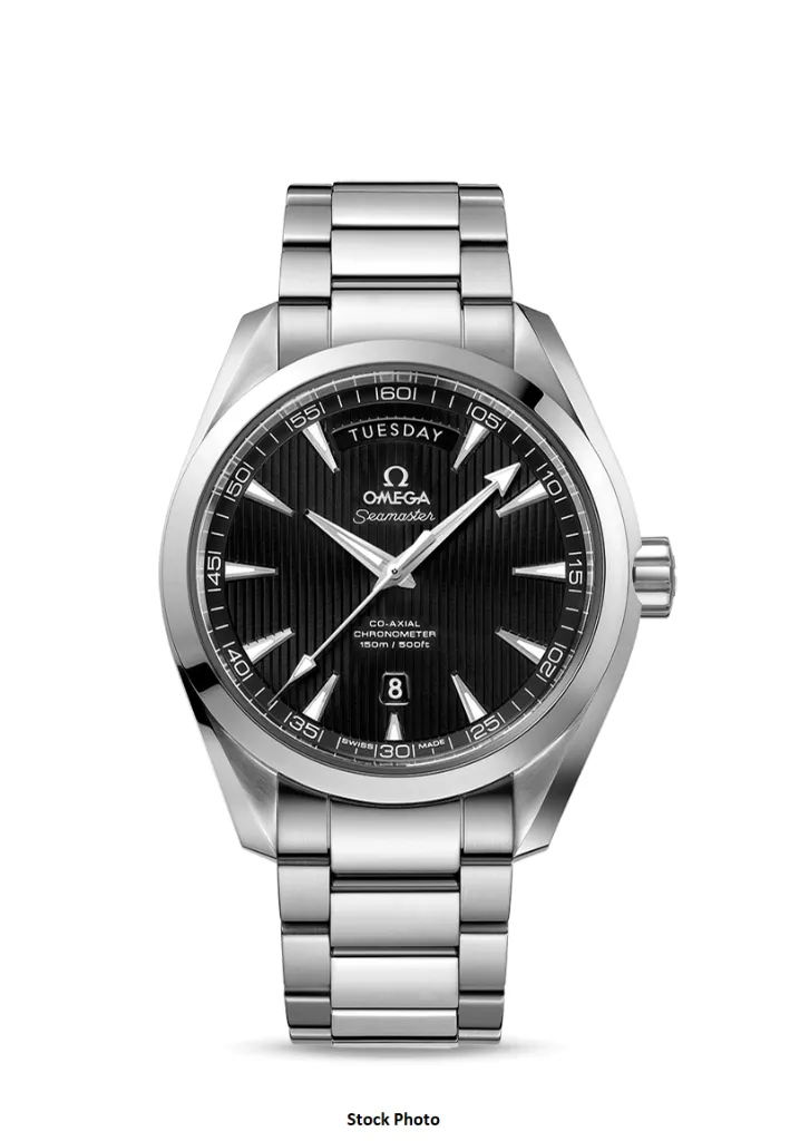 Omega Seamaster Aqua Terra Co-Axial Chronometer Day Date 41.5mm Stainless Steel Watch - Box & Papers