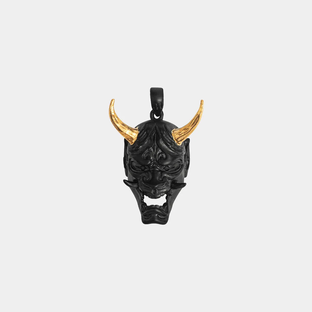 Oni Mask Pendant - Black