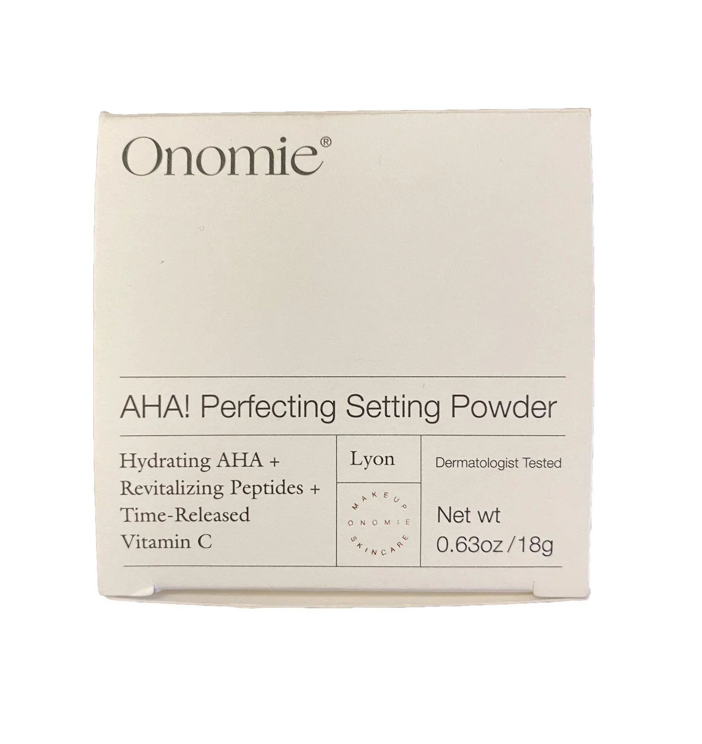 ONOMIE AHA! Perfecting Time-Released Setting Powder in Lyon-Translucent 18g NEW