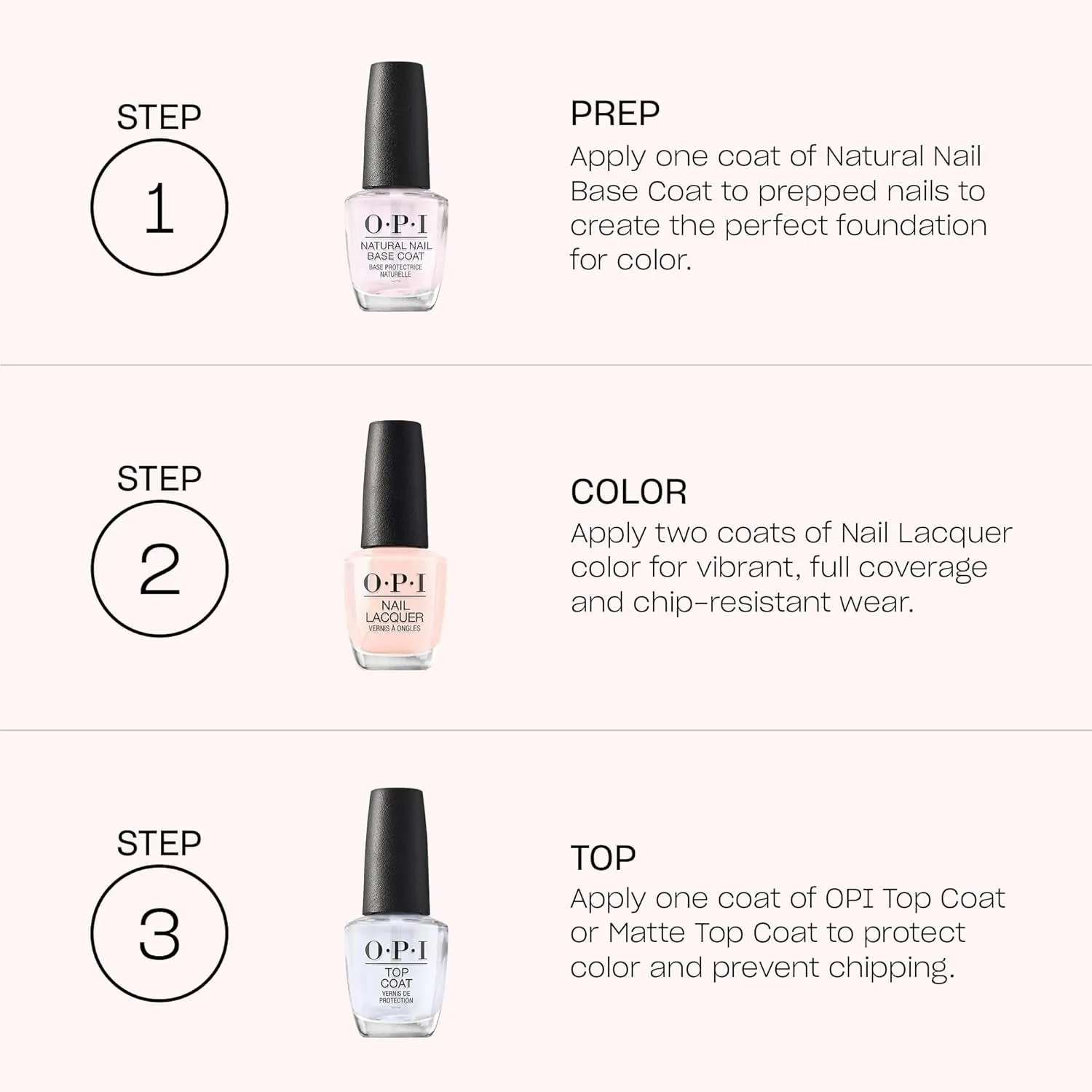 OPI Nail Lacquer Base Coat | Clear Nail Polish Base Coat |Chip Resistant, Protects Nails, Prevents Discoloration