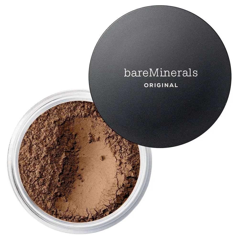 Original Loose Powder Foundation SPF 15, Lightweight Mineral Loose Powder Foundation Makeup, Buildable Coverage, Talc Free, Vegan
