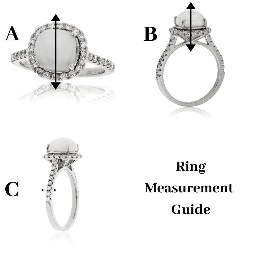 Oval Red Emerald with Diamond Shank Ring