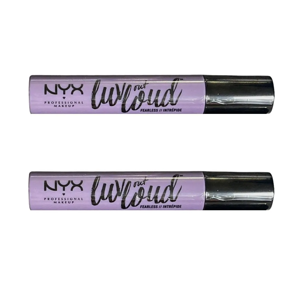 Pack of 2 NYX Luv Out Loud Cream Lipstick, Fearless LOL01