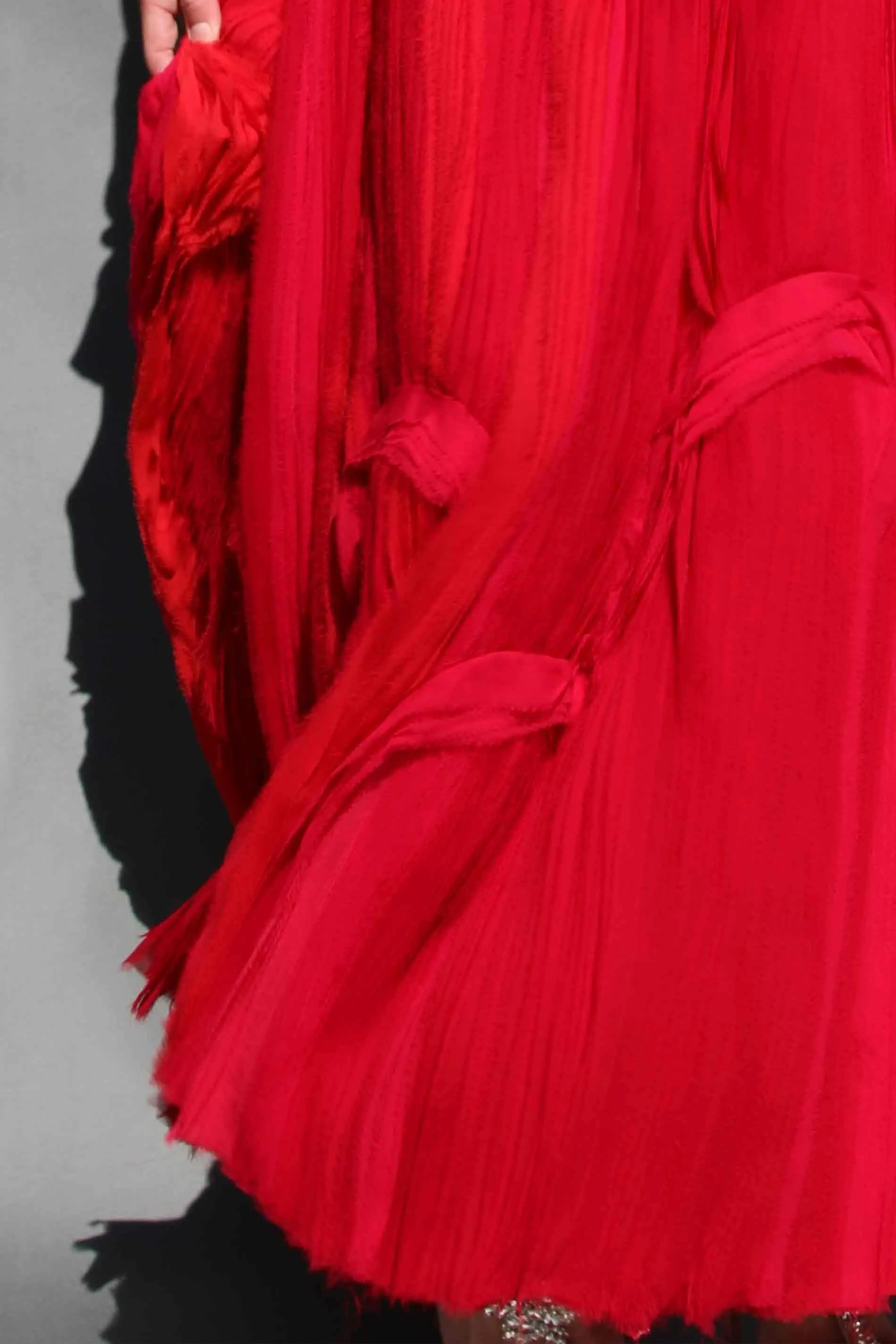 Painterly Bias Silk Chiffon Skirt / Custom Color Choice Available