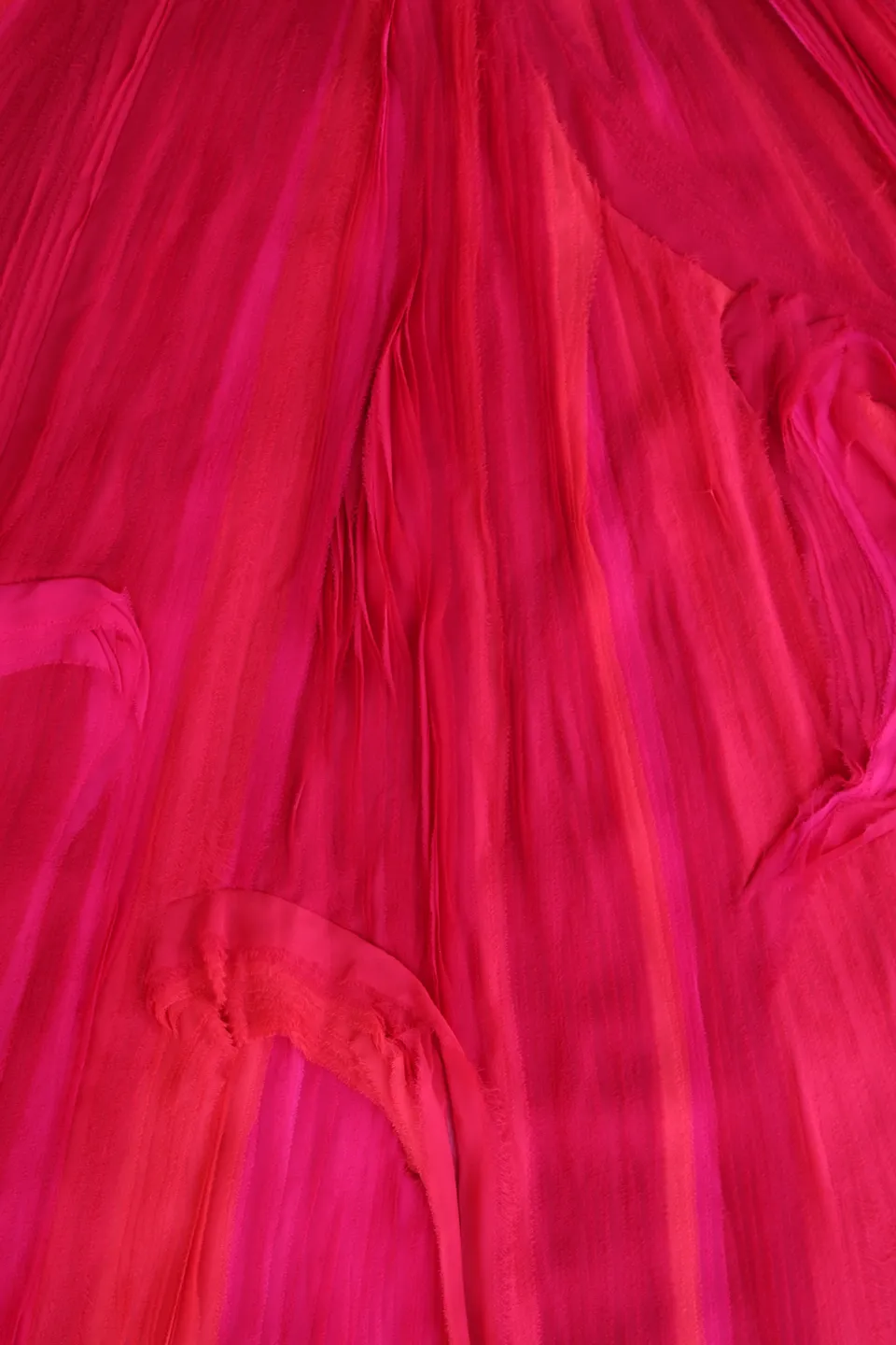 Painterly Bias Silk Chiffon Skirt / Custom Color Choice Available